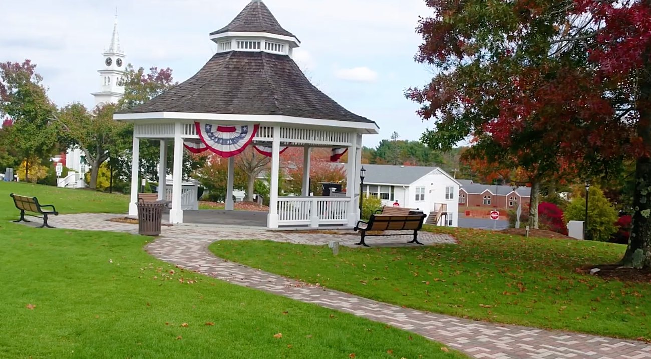 Norfolk Town Center gazebo on the common